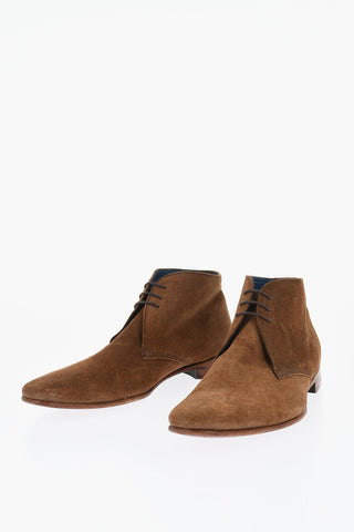 GEORGE WEBB OF NORTHAMPTON BY BARKER Solid Color Suede Derby Shoes
