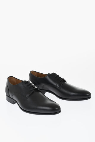 Scarpe Derby in Pelle a Tinta Unita