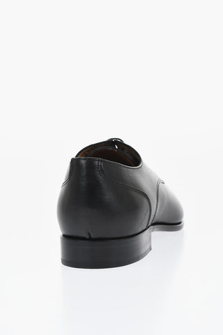 Scarpe Derby in Pelle a Tinta Unita