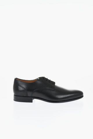 Scarpe Derby in Pelle a Tinta Unita