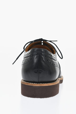 Scarpe Oxford Full Brogues in Pelle