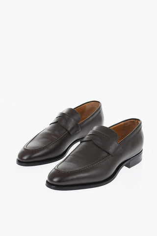 Saffiano Leather Penny Loafers