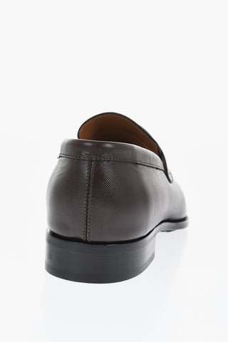 Saffiano Leather Penny Loafers