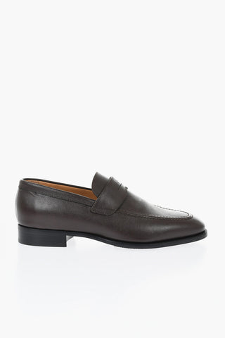 Saffiano Leather Penny Loafers