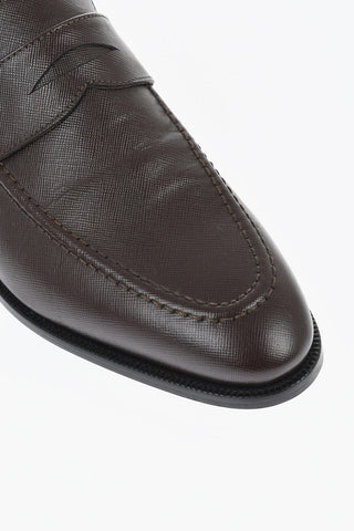 Saffiano Leather Penny Loafers