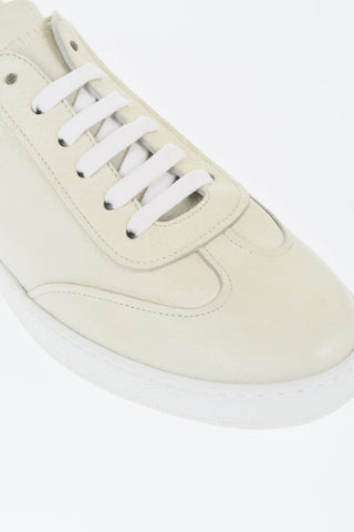 ID Sneakers Basse in Pelle con Suola a Contrasto
