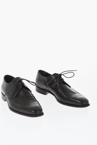 Leather Quarter Brogues Derby Shoes