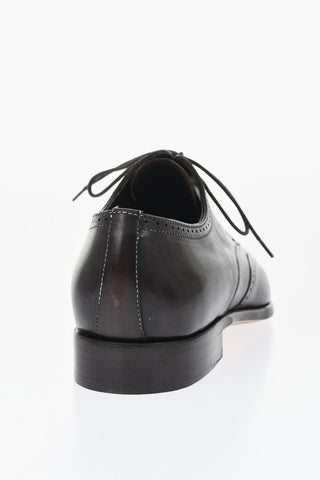 Leather Quarter Brogues Derby Shoes