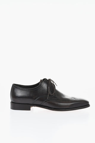 Leather Quarter Brogues Derby Shoes