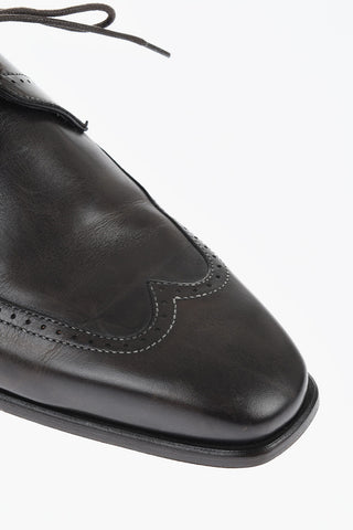 Leather Quarter Brogues Derby Shoes