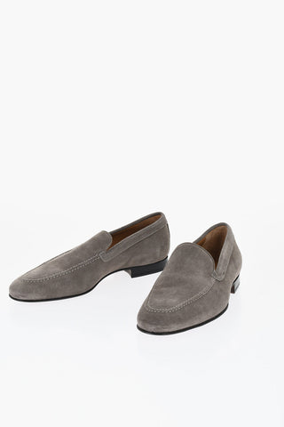 Solid Color Suede Loafers