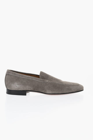 Solid Color Suede Loafers