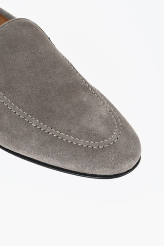 Solid Color Suede Loafers