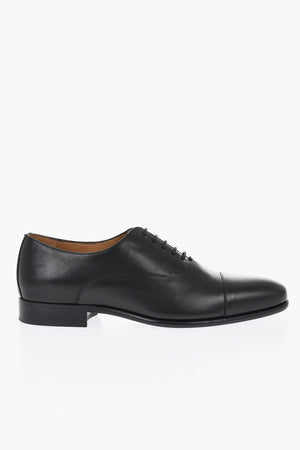 Scarpe Oxford in Pelle a Tinta Unita