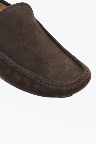 Solid Color Suede Loafers