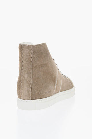 ID Suede High-Top Sneakers with Contrasting Details