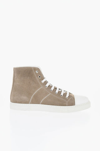 ID Suede High-Top Sneakers with Contrasting Details
