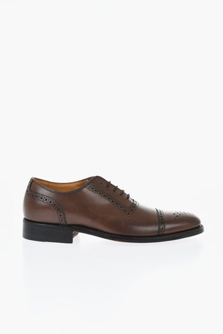 Leather Semi Brogues Oxford Shoes