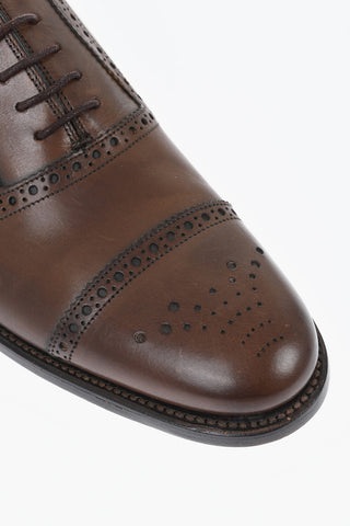 Leather Semi Brogues Oxford Shoes