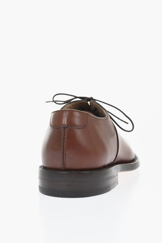 Leather Quarter Brogues Derby Shoes