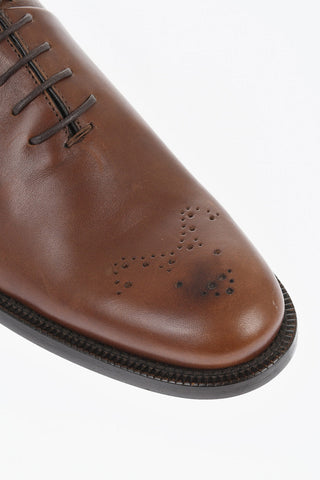Leather Quarter Brogues Derby Shoes