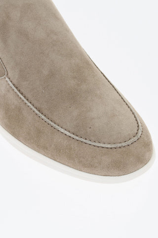 Suede Slip-On Shoes with Contrasting Sole