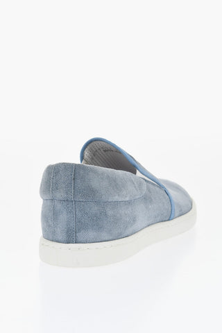 ID Suede Slip On Sneakers with Contrasting Sole