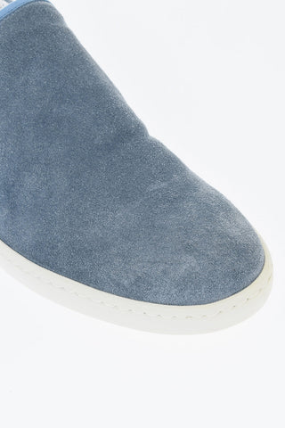 ID Suede Slip On Sneakers with Contrasting Sole