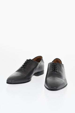 Scarpe Derby in Pelle a Tinta Unita
