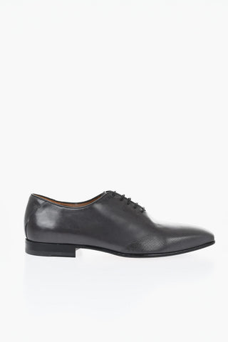 Scarpe Derby in Pelle a Tinta Unita