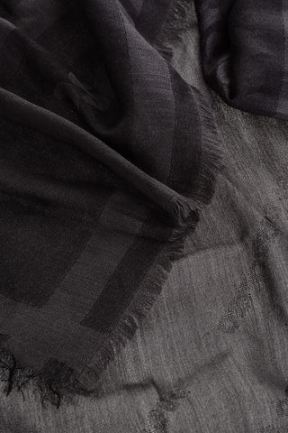 Silk Georgette Foulard with All-Over Logo