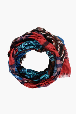 Patterned Multicolor Silk Foulard