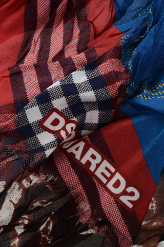 Patterned Multicolor Silk Foulard