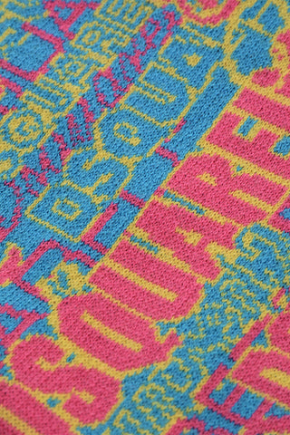 Jacquard Wool Scarf with All-Over Logo