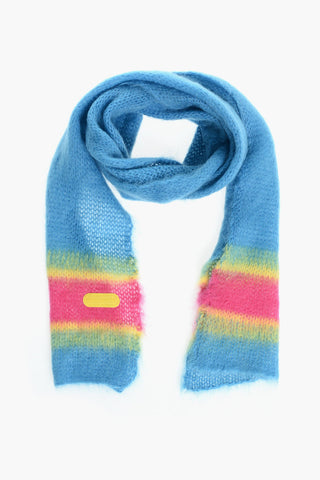Mohair Blend Scarf with Contrasting Detail