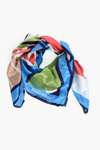Geometrical Patterned Silk Foulard