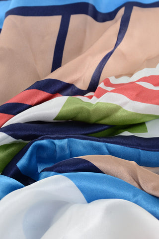 Geometrical Patterned Silk Foulard