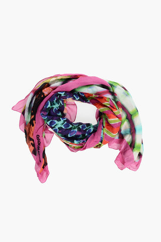 Patchwork Motif Multicolor Foulard