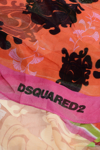 Patchwork Motif Multicolor Foulard
