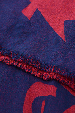 Two-Tone CANADIAN TEAM Scarf with Contrasting Details