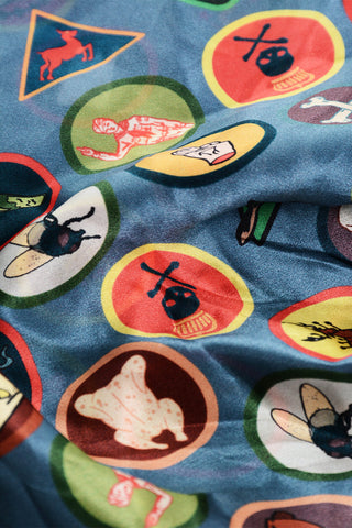 Foulard in Seta a Fantasia Patches
