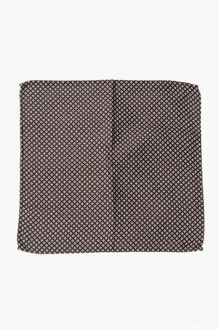 Silk Pocket Square with Floral Jacquard Motif