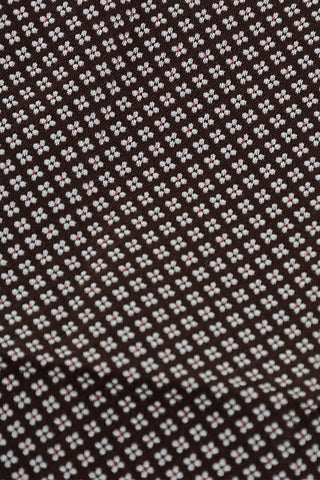 Silk Pocket Square with Floral Jacquard Motif