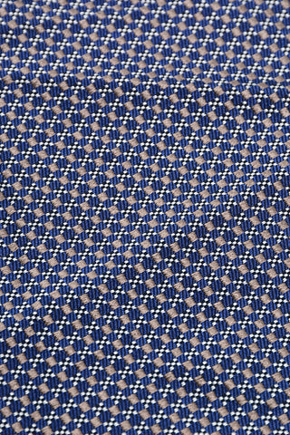 Micro Checked Silk and Cotton Pocket Square
