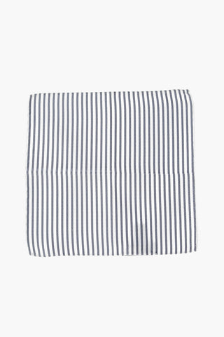 Two-Tone Striped Silk Pocket Square
