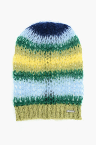 Beanie in Misto Mohair a Righe