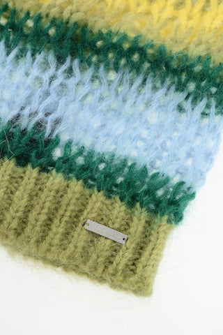Beanie in Misto Mohair a Righe