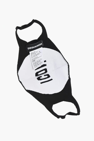 ICON Einfarbige Gesichtsmaske mit Kontrastdetail