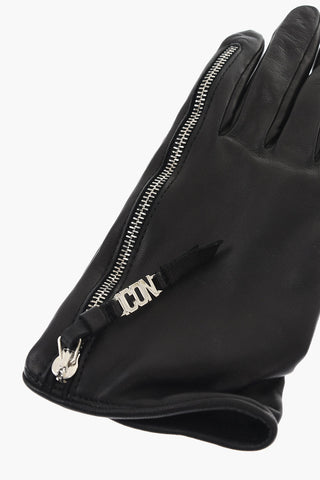 Leather ICON Gloves With Side Zip