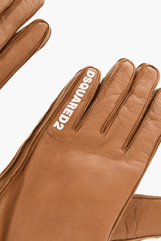 Leather Gloves with Half Zip And Real Fur Inner